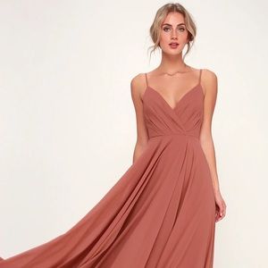 All About Love Rusty Rose Maxi Bridesmaid Dress